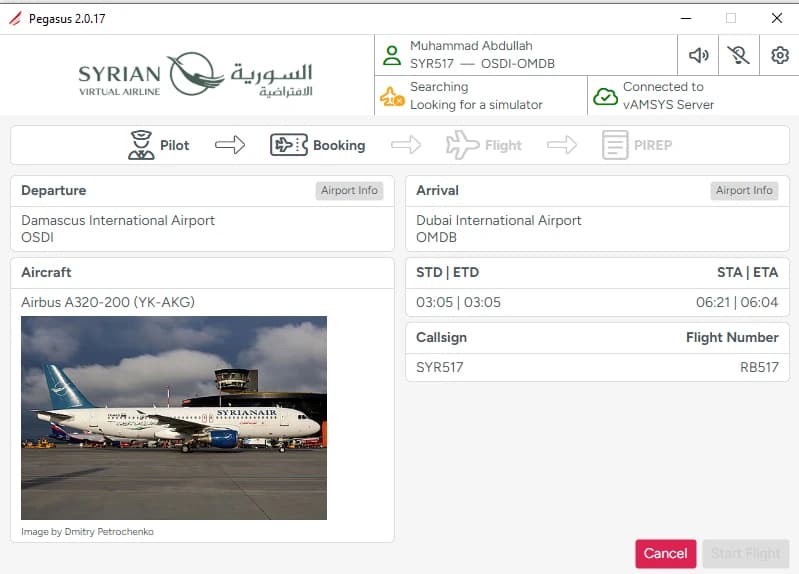 Syrian A320 Aircraft Profile